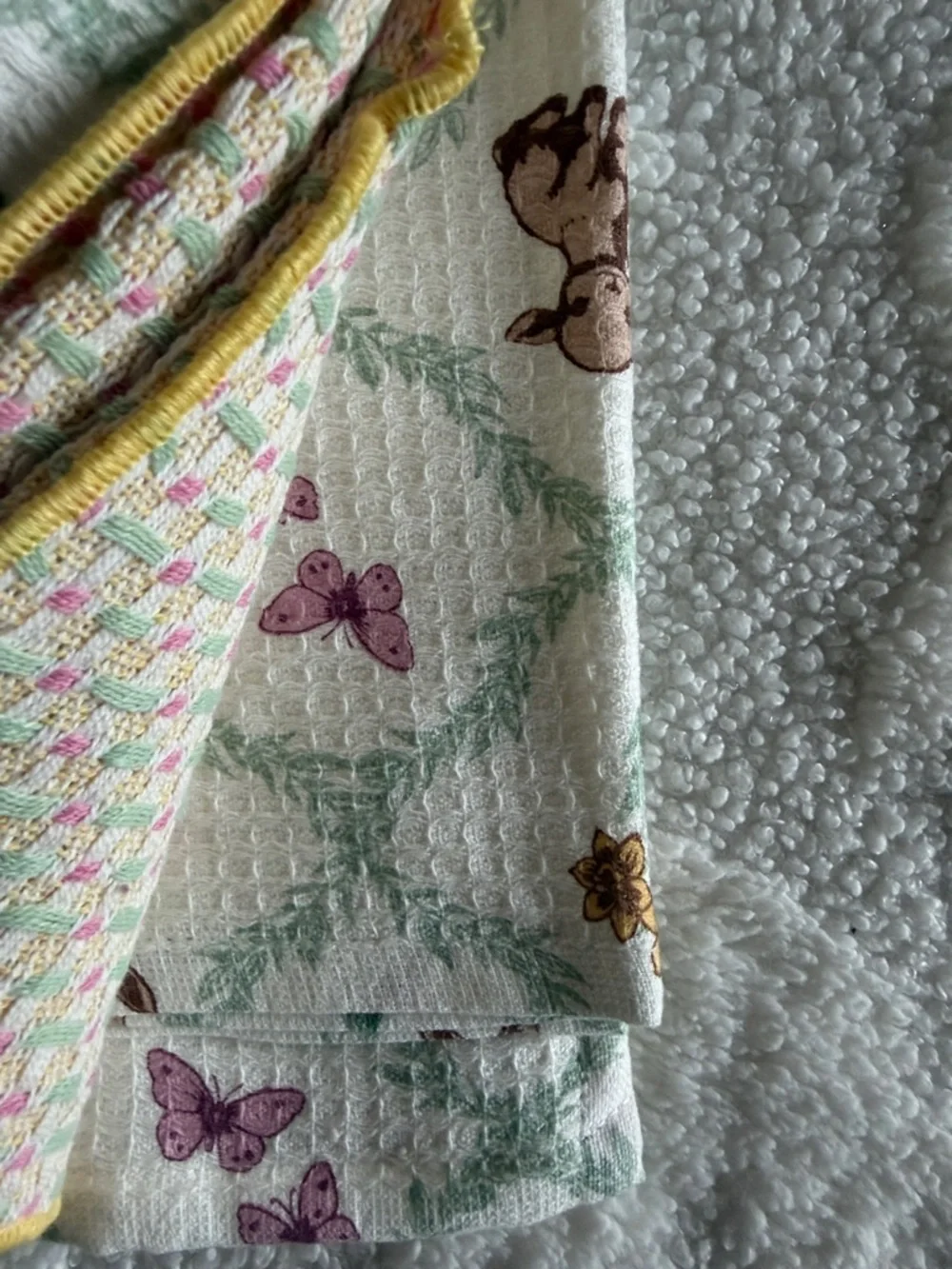 Shabby Chic Kitchen Towels Easter Bunny Chick 🐥 Goose 🪿 NEW!